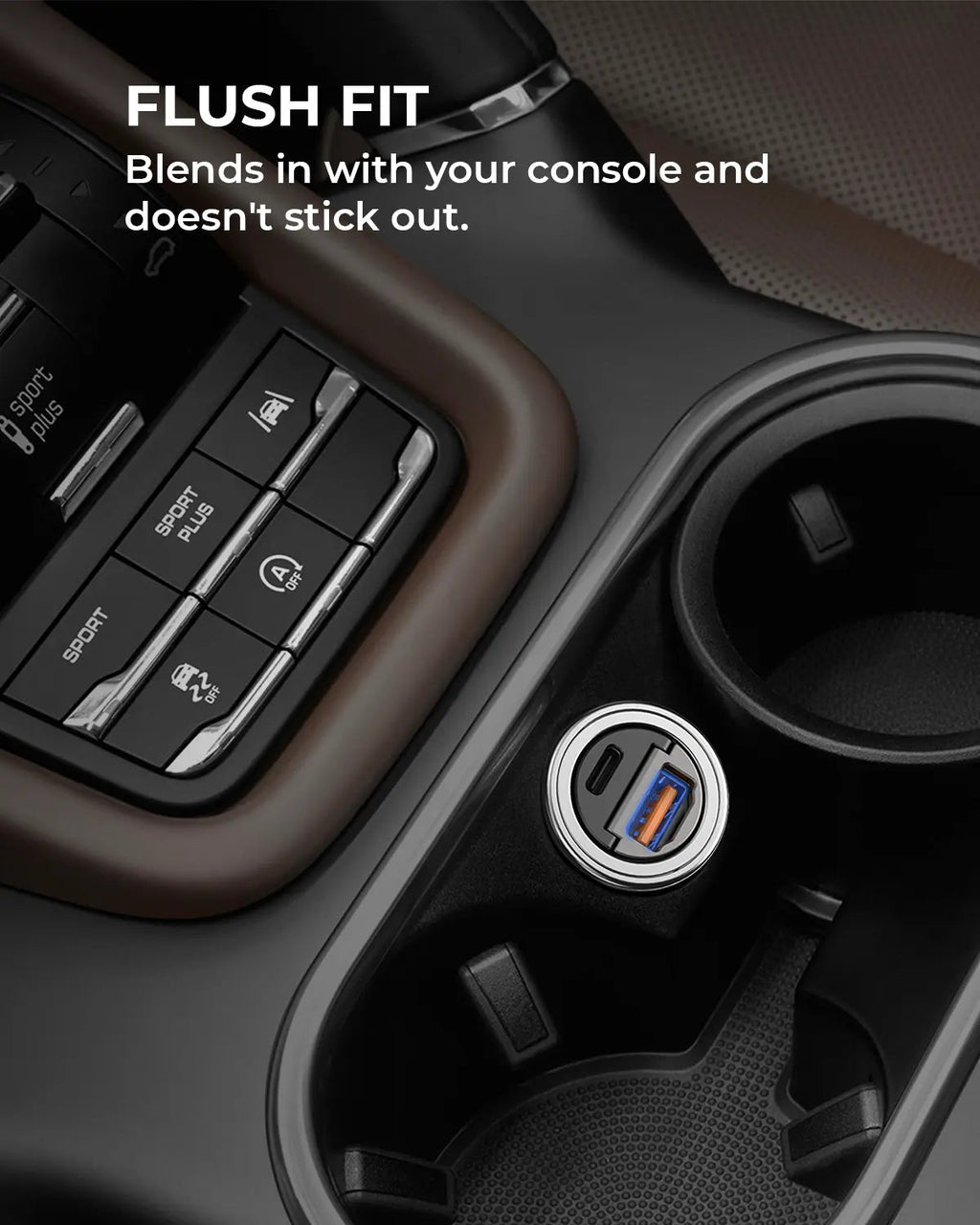 AUKEY Nano 30W Dual-Port USB-C + USB-A Fast Car Charger – CC-A3