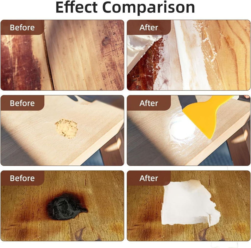 Wood Filler, White Wood Putty | Paintable, Sandable, Furniture Repair Kit for Quickly Fixing Broken and Defective – 500g