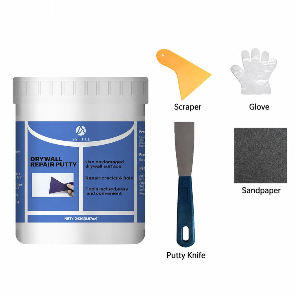 Drywall Repair Kit, Drywall Hole Patch Repair Kit, Wall Spackle Paste to Fix Wall Surface Holes and Creak Damage with – Ref WHT1