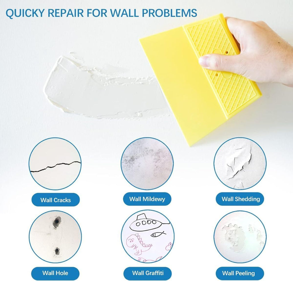 Drywall Repair Kit, Drywall Hole Patch Repair Kit, Wall Spackle Paste to Fix Wall Surface Holes and Creak Damage with – Ref WHT1