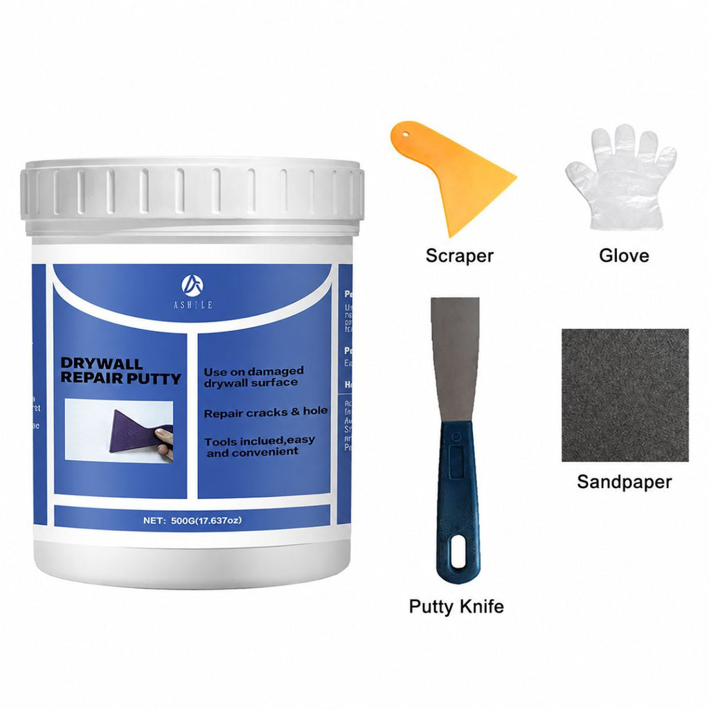 Drywall Repair Kit, Drywall Hole Patch Repair Kit, Wall Spackle Paste to Fix Wall Surface Holes and Creak Damage with – Ref WHT2