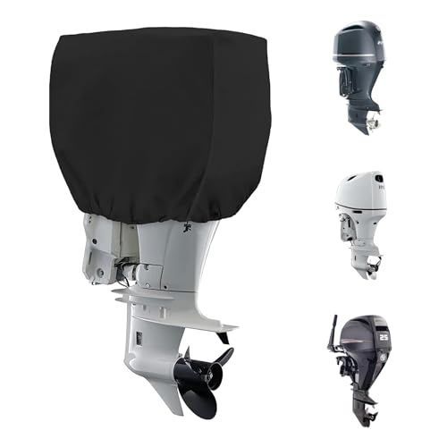 Waterproof Outboard Motor Cover – 150–250HP – Black – Ref SLR5