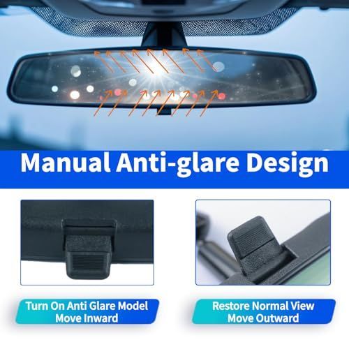 10.5in Universal Interior Rear-View Mirror – Wide Angle Anti-Glare