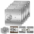 Cabinet Hinge Repair Plate, Hinges Repair Fixing Plate Cabinet Repair Board | 6 Piece Stainless Steel Hinge Repair