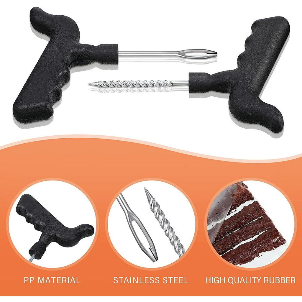 32 Pieces Tyre Repair Kit with Plug Tyre Plug Kit Tyre Plug Repair Kit T Handle Tyre Repair Tools to Fix Punctures