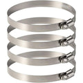 4 Piece Stainless Steel Hose Clamps – Adjustable For Fixing Flexible Hoses (141Mm-165Mm)