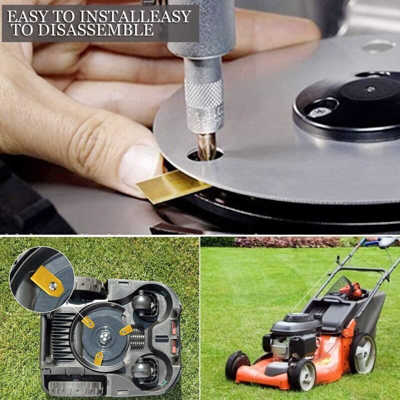 Robot Lawn Mower Blades – Titanium-Coated Stainless Steel – 30 Pack