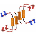 4 Piece 50W 8 Ohm LED Load Resistors Headlight Load Resistor Fog Light Decoder LED Turn Signal Resistor Decoder Wire