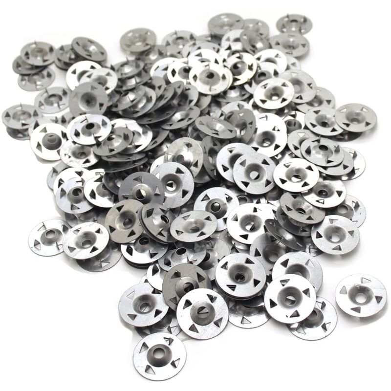 200 Piece 4-Prong Washers For Extruded Plasterboard, Thermal Insulation And Fixed Back Plate 28Mm