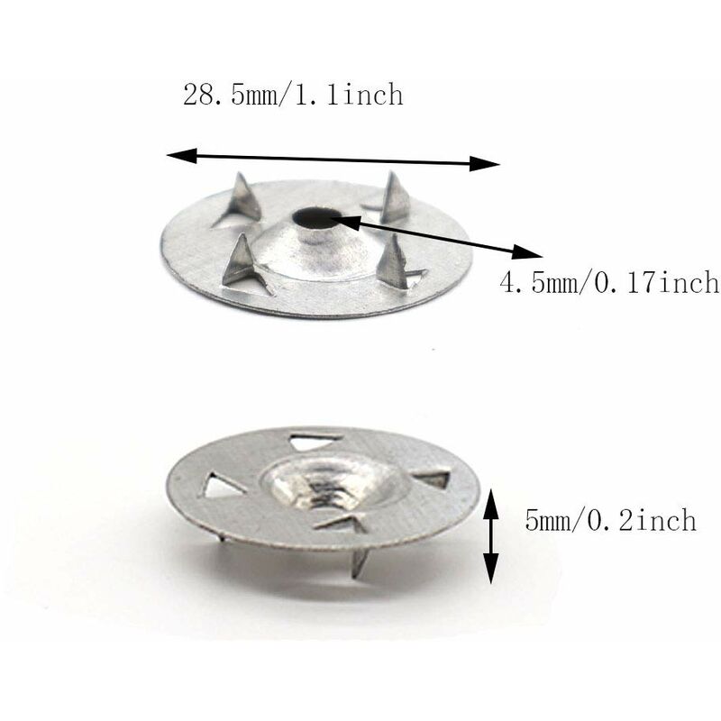 200 Piece 4-Prong Washers For Extruded Plasterboard, Thermal Insulation And Fixed Back Plate 28Mm