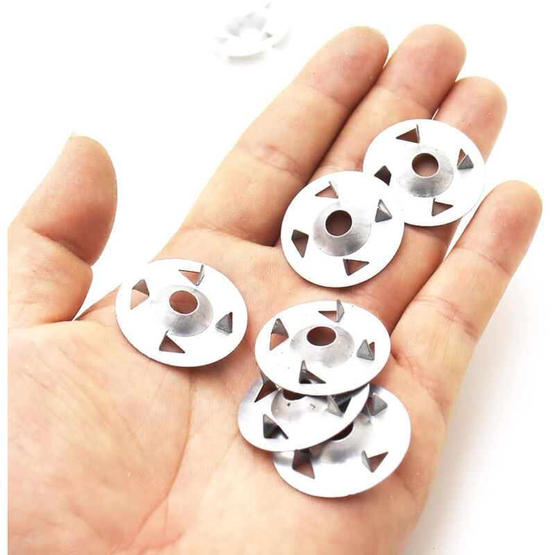 200 Piece 4-Prong Washers For Extruded Plasterboard, Thermal Insulation And Fixed Back Plate 28Mm