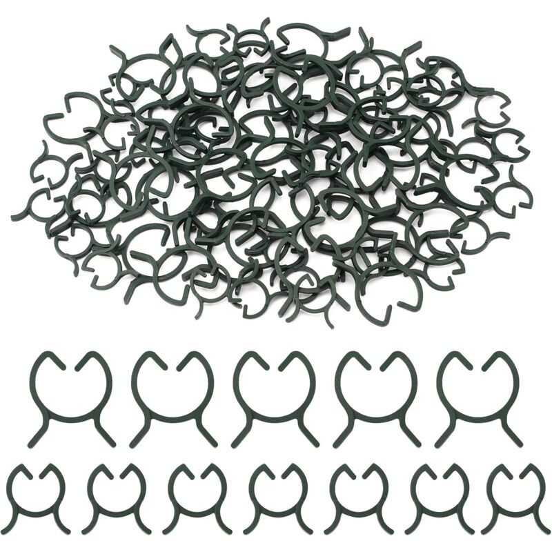 200 Piece Plant Support Clips, Plastic Plant Clips, Climbing Plant Fixing Clips, Garden Clips, For