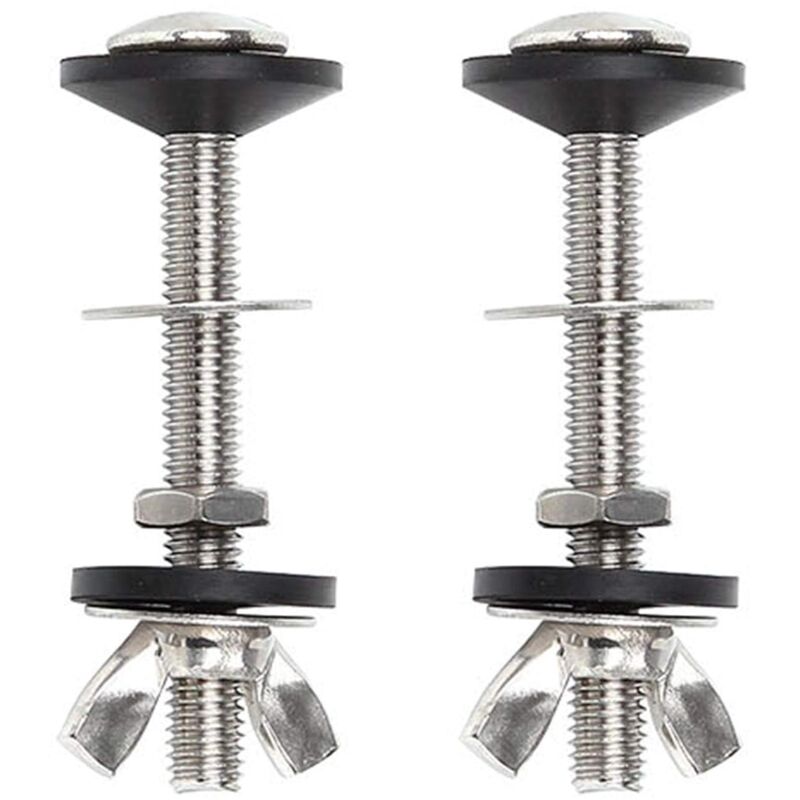 Toilet Bolt Tank To Bowl Bolt Kit, 2 Piece Screw Cassette Kit, Universal Stainless Steel Toilet Fixing, Easy To