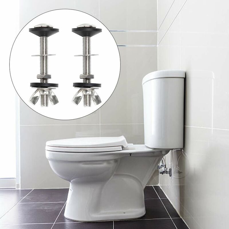 Toilet Bolt Tank To Bowl Bolt Kit, 2 Piece Screw Cassette Kit, Universal Stainless Steel Toilet Fixing, Easy To