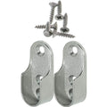 Oval Furniture Rail Hanger 2 Pieces – Wardrobe Tube Bracket For Oval Bar Nickel Plated Steel ROd Hanger Fixing Metal