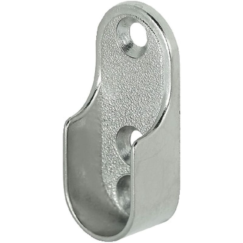 Oval Furniture Rail Hanger 2 Pieces – Wardrobe Tube Bracket For Oval Bar Nickel Plated Steel ROd Hanger Fixing Metal