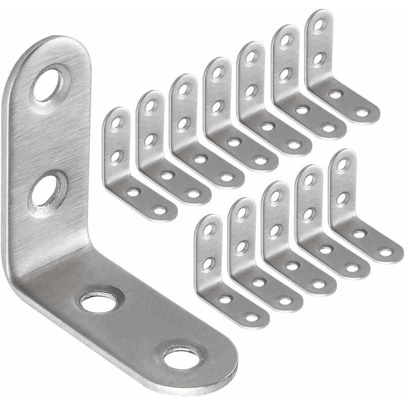 13 Piece Stainless Steel Corner Brace 40X40Mm, Corner Braces For Fixing And Repairing Furniture, Reinforcing Joints