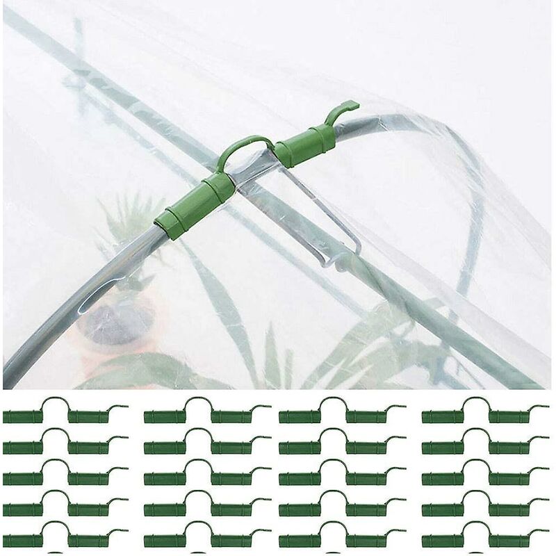 20 Piece Greenhouse Clips Greenhouse Tube Clips Fixed Tool Garden Tarpaulin Sun Protection Clips 1.1Cm