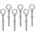 Eye Bolts M8 X 80Mm Stainless Steel Metric Thread M8 Eye Bolts For Fixing And Hanging, 6 Piece