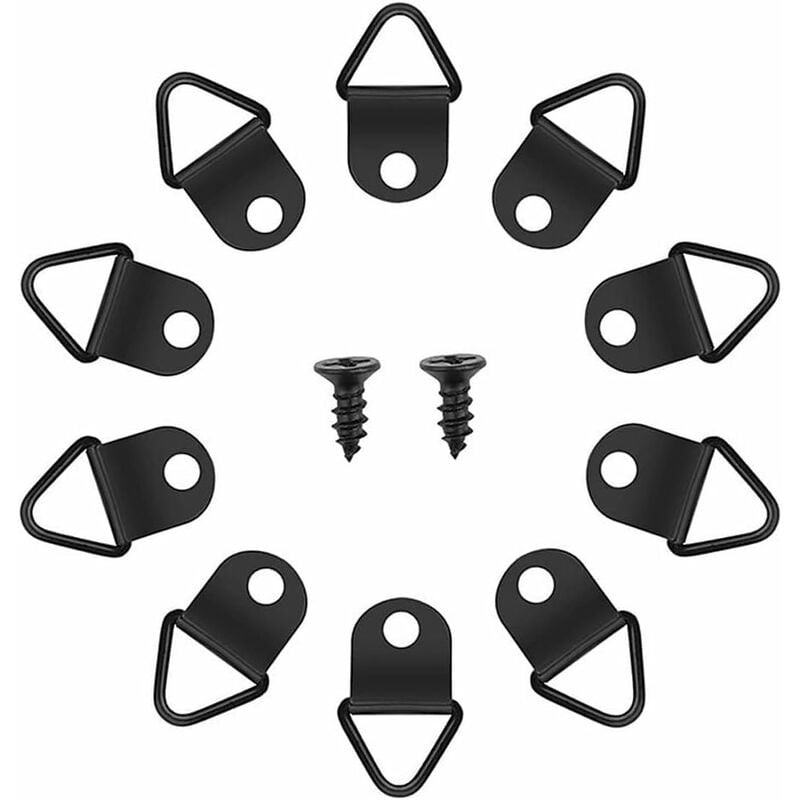 50 Piece Picture Hooks Picture Frame Hanger No Drilling Metal D Rings Frame Mounting For Picture Frame Mirror Fixing