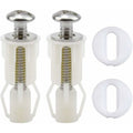 Toilet Seat Fixing, 2 Piece Toilet Seat Screws Expanding Rubber Nuts Universal Toilet Seat Fittings Toilet Lid Cover