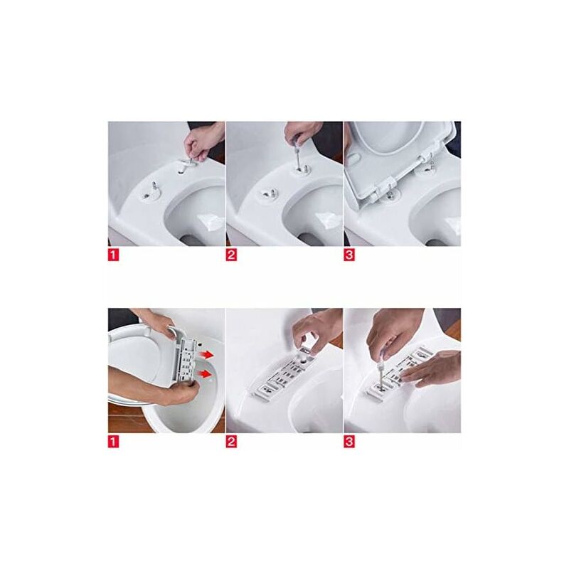 Toilet Seat Fixing, 2 Piece Toilet Seat Screws Expanding Rubber Nuts Universal Toilet Seat Fittings Toilet Lid Cover