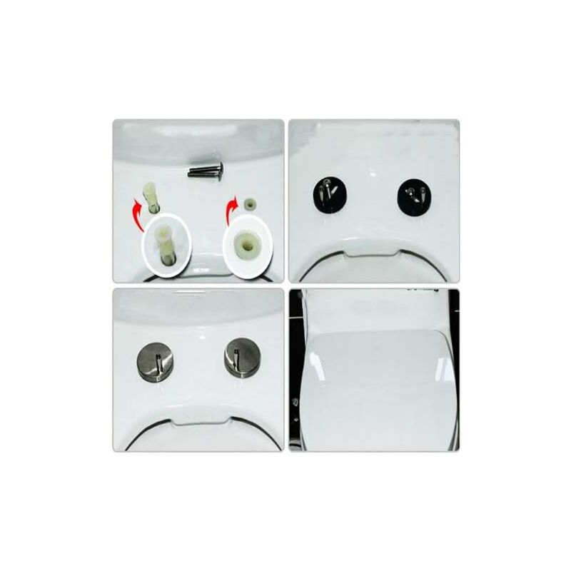 Toilet Seat Fixing, 2 Piece Toilet Seat Screws Expanding Rubber Nuts Universal Toilet Seat Fittings Toilet Lid Cover