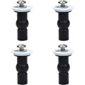 Toilet Seat Fittings, 4 Pack Toilet Seat Hinges Screws Toilet Seat Fixings Expanding Rubber Top Nuts Screws
