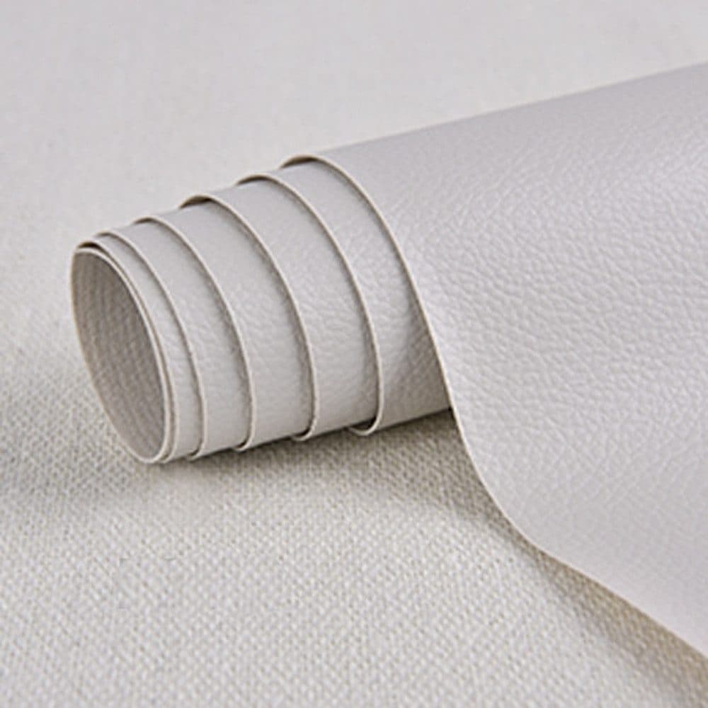 Self-adhesive repair patch for artificial leather, 30 cm x 137 cm, Light gray, for Fix Dekor
