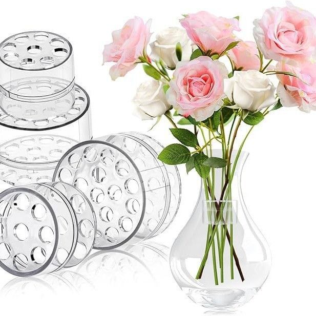 2 Piece Spiral Ikebana Stem Holder, Flower Arrangement Holder Ring Reusable Floral Bouquet Twister Round Flow – Ref 004