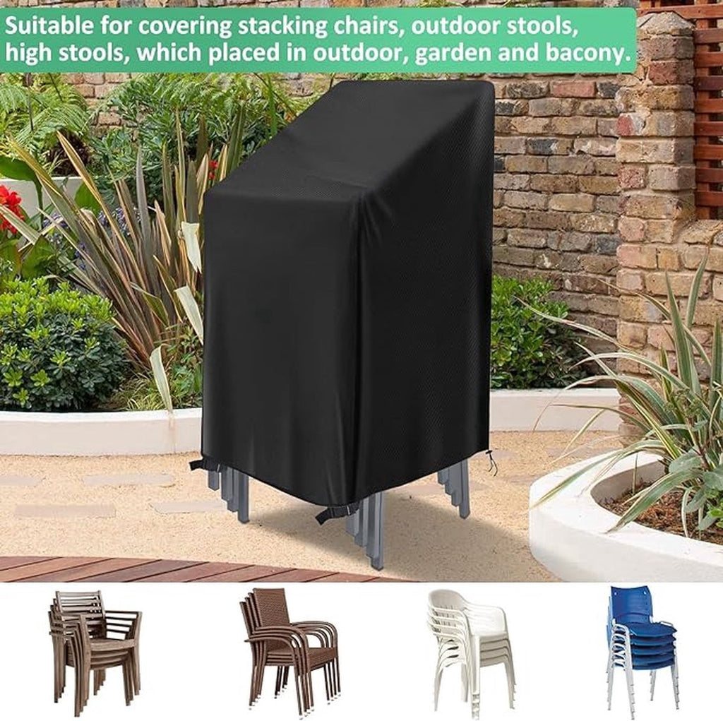 2-Piece Garden Chair Cover – Garden Chair Protective Cover – Durable – Waterproof – With Buckle and Drawstring