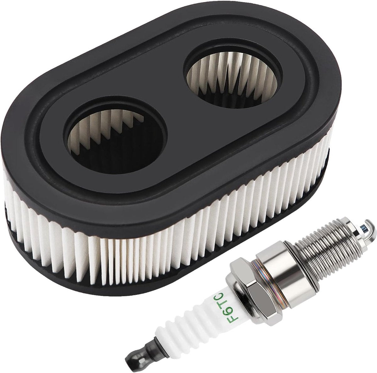 Lawn Mower Air Filter & Spark Plug Kit – Briggs & Stratton 550E/575EX – Replaces 593260 / 798452