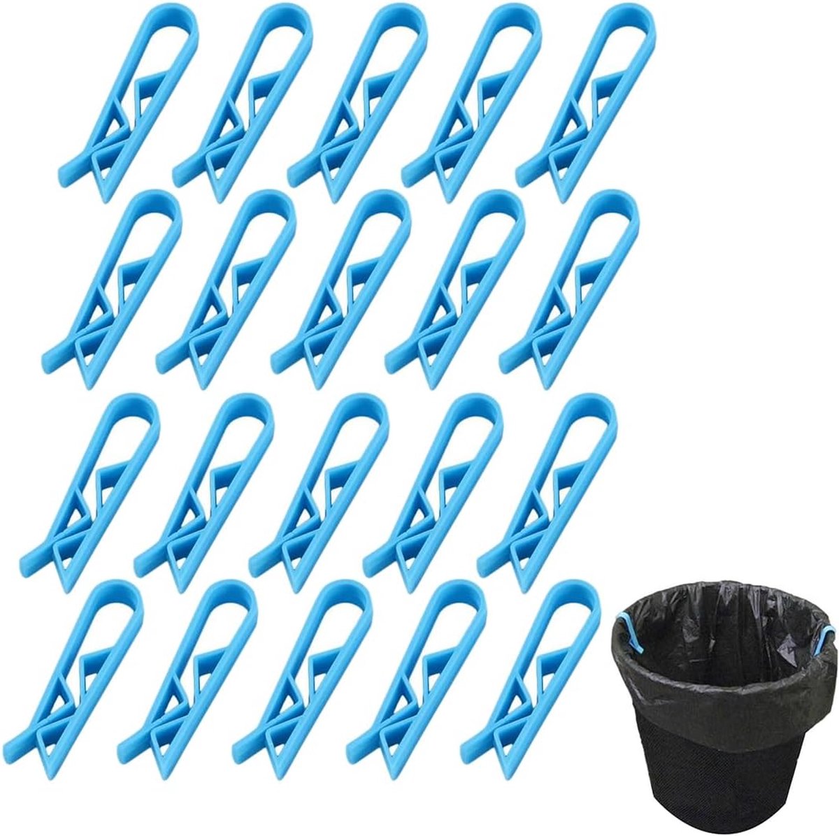 Trash Can Clips – 10 Pieces – Garbage Bag Grip – Garbage Bag Holder – Fixing Clips – Trash Can Fixation Clips – Waste