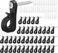 40 pieces – Christmas Light Clips – Screw Hooks – Screw Hooks for Suspension – Outdoor Lamp Hooks – with Screw Fixing