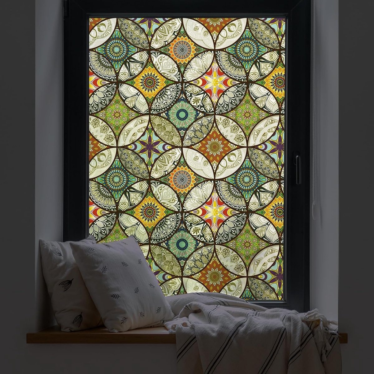 Dktie Decorative Window Film – Stained Glass Window Film – Decorative Film – Window Film – Privacy Screen Printing