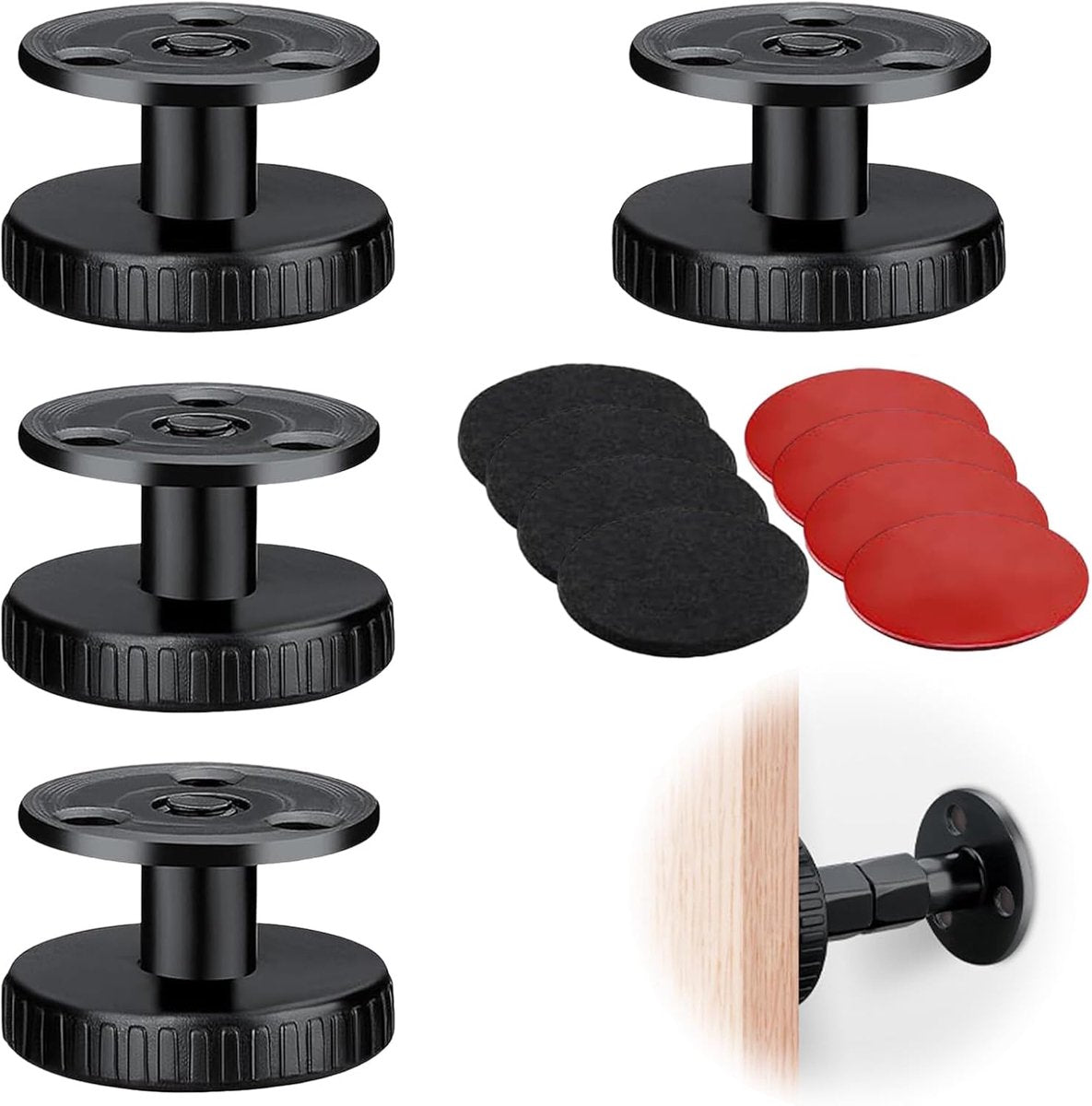 4 pieces – Headboard stoppers – Furniture legs – Bedside fixer – Headboard fixings – Adjustable – 27-40 mm – sofa