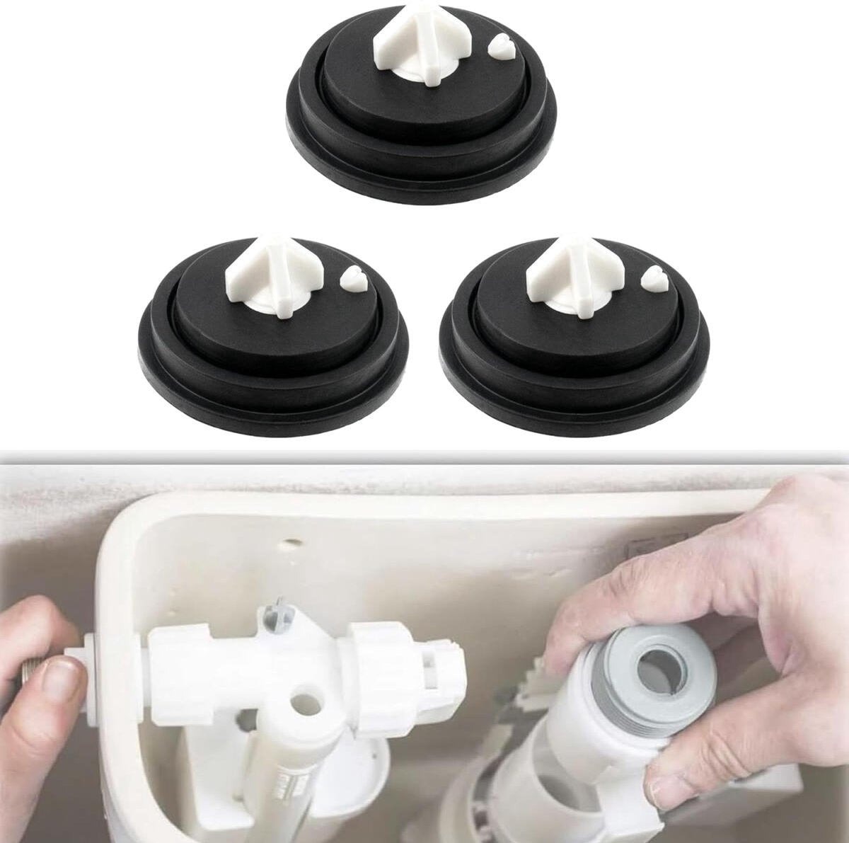 3 pieces – Toilet cistern drain valve – Flush tank inlet diaphragm – inlet diaphragms for toilet cistern – valve