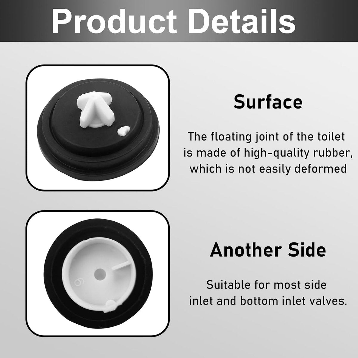 3 pieces – Toilet cistern drain valve – Flush tank inlet diaphragm – inlet diaphragms for toilet cistern – valve