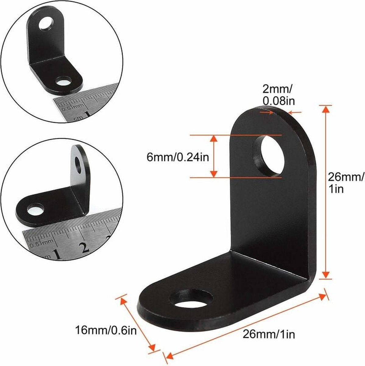 20 pieces – Corner connections – corner anchor – corner connectors – fixed bracket – corner bracket – 26x26 MM – iron