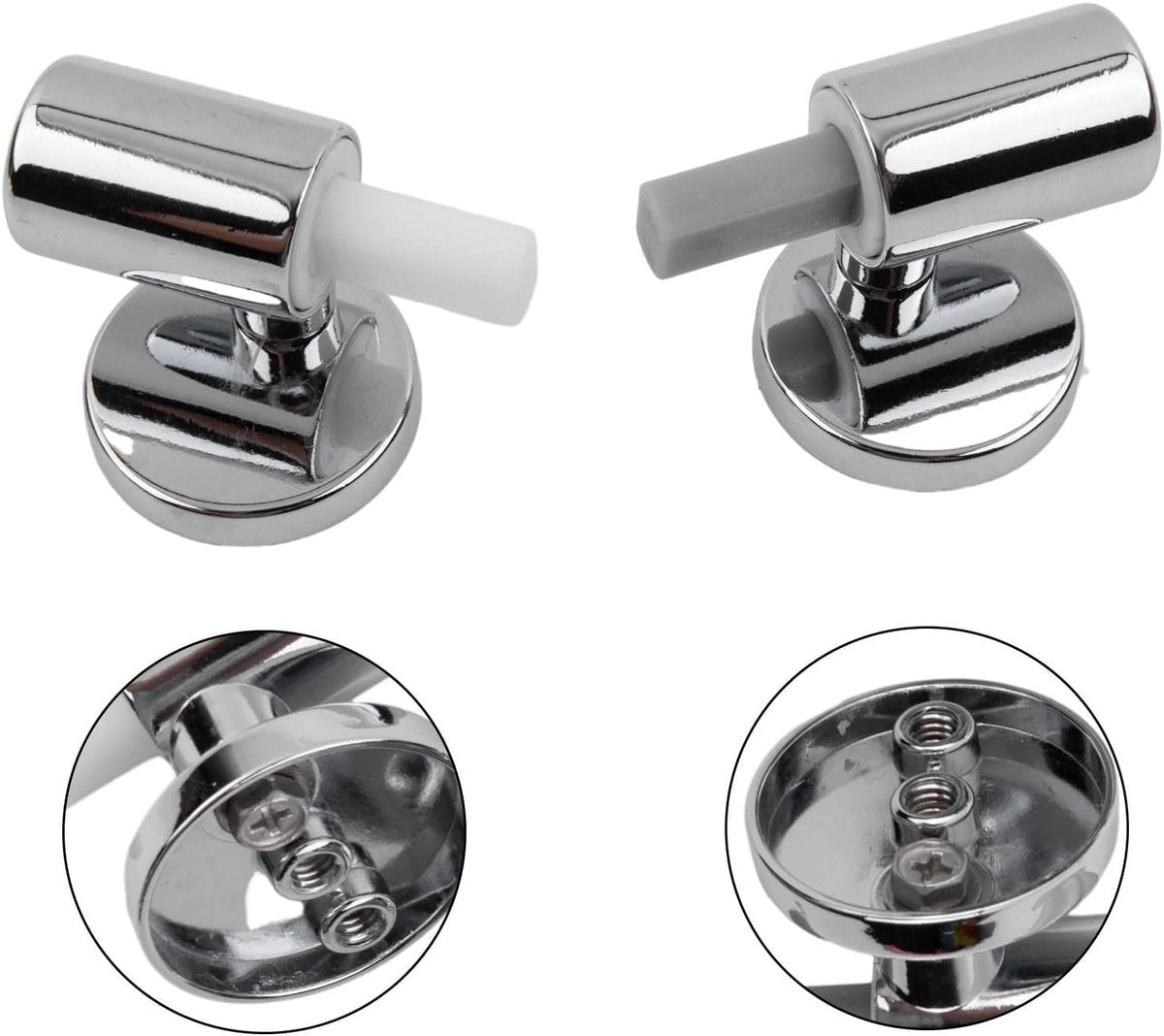 1 Set – Toilet Seat Hinge – Replacement Hinges – Slow-Release Hinge – Toilet Seat Hinges – Toilet Seat Fixing Kit