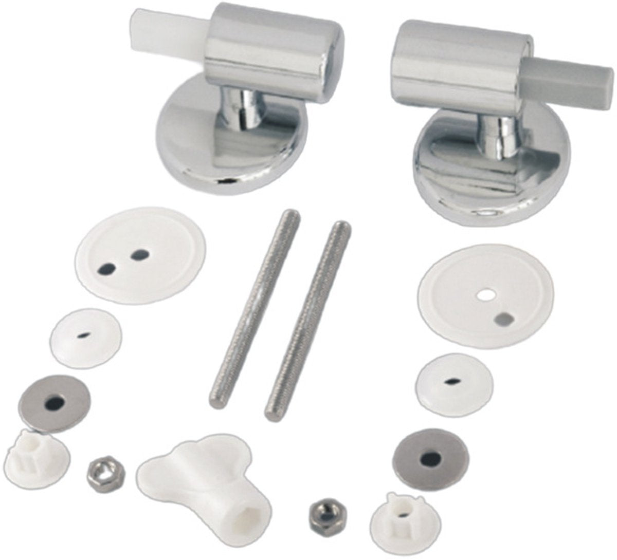 1 Set – Toilet Seat Hinge – Replacement Hinges – Slow-Release Hinge – Toilet Seat Hinges – Toilet Seat Fixing Kit
