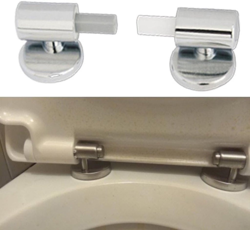 1 Set – Toilet Seat Hinge – Replacement Hinges – Slow-Release Hinge – Toilet Seat Hinges – Toilet Seat Fixing Kit