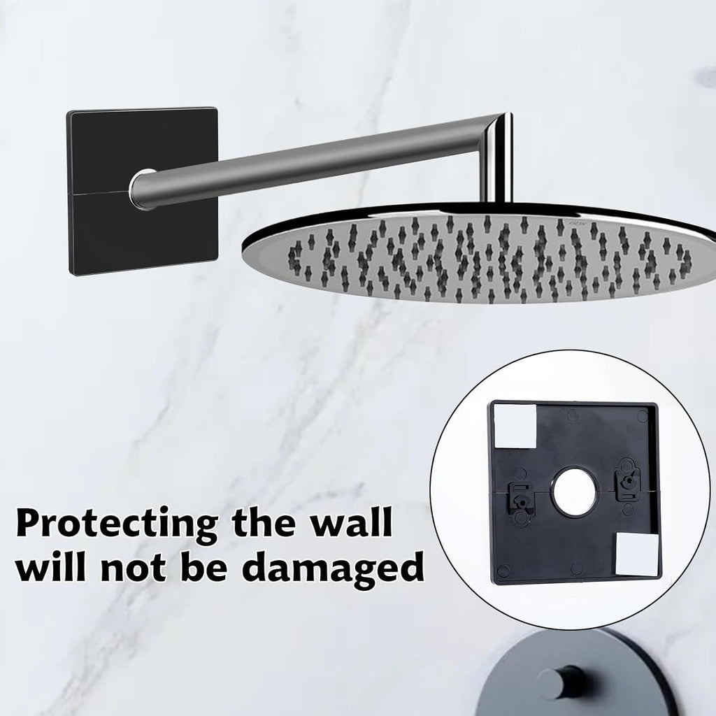 2 Piece Plumbing Cover Plates, Square Shower Arm Flange Escutcheon Plate Wall Split Pipe Flange Cover Plate for Fixed