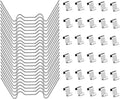 100 Pack Stainless Steel Greenhouse Glass Clips, W and Z Type Clamps for Polycarbonate and Plexiglass Panels