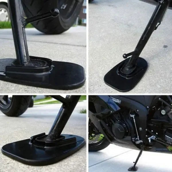 Motorcycle Outdoor Parking Stand Side Support Flat Pad Base Replacement for Yamaha for Ha, Made of Plastic, Black