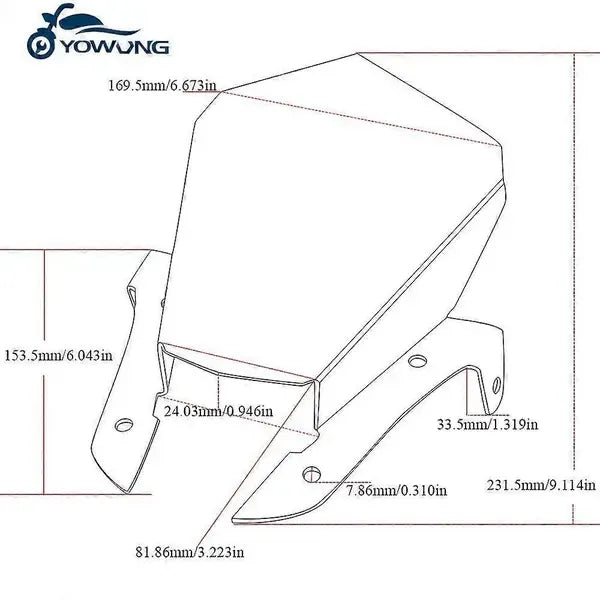 Motorcycle Windshield for YAMAHA MT07 MT-07 FZ-07 2013 2014 2015 2016 2017 Motorcycle Wind Deflector