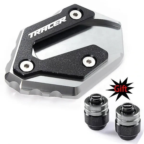 CNC side stand extension and Tyre valve guard for Yamaha Tracer 900 /gt 700 /gt Tracer 9/gt 7/gt Mt-09 Sp Mt07