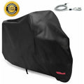 XL Waterproof Motorcycle Cover – 245 × 105 × 125cm – Black