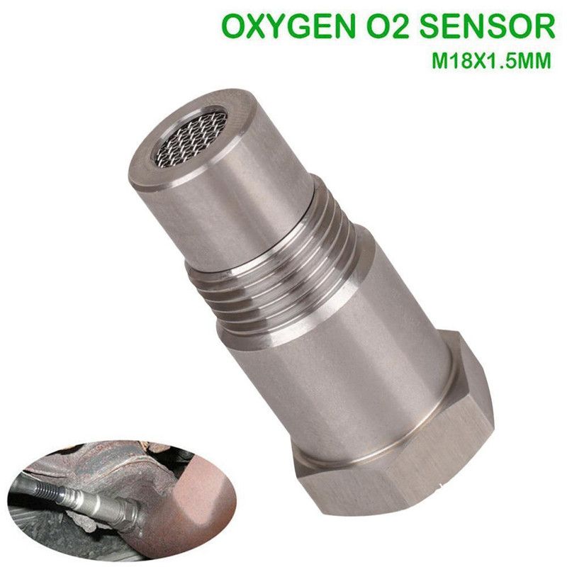2 Piece Car CEL Fix Check Engine Light Eliminator Oxygen O2 Sensor Adapter, Mini Catalytic Converter Spacer, M18x1.5