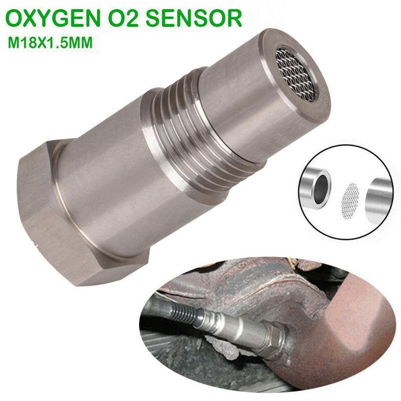 2 Piece Car CEL Fix Check Engine Light Eliminator Oxygen O2 Sensor Adapter, Mini Catalytic Converter Spacer, M18x1.5